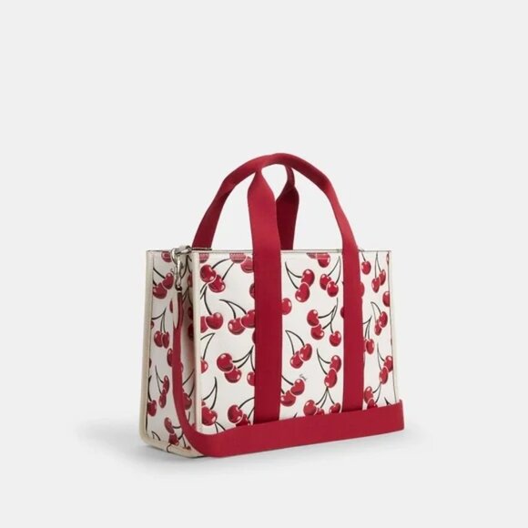 Coach Smith Tote Bag Cherry Print Handbag Multicolor NWT - Picture 1 of 11